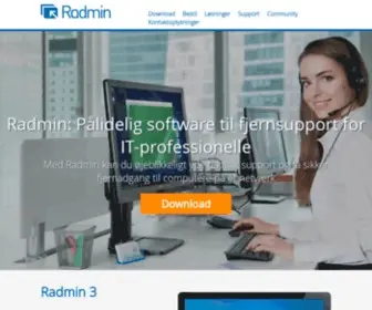 Radmin.dk(Hurtig og pålidelig fjernbetjeningssoftware for sikker brug af netværk) Screenshot