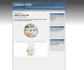 Radon-Info.de(Informationen zum Thema Radon) Screenshot