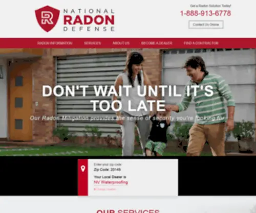 Radonmitigationspecialists.com(National Radon Defense Admin) Screenshot