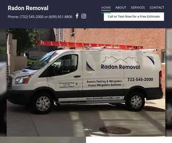 Radonremovalnj.com(Radon Removal Mitigation For High Radon Serving all of New Jersey) Screenshot