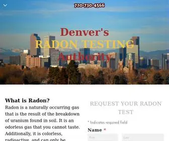 Radontestdenver.com(RADON TESTING AND MITIGATION) Screenshot