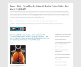 Radontestingdallas.com(Radon Testing in Dallas/Fort Worth) Screenshot