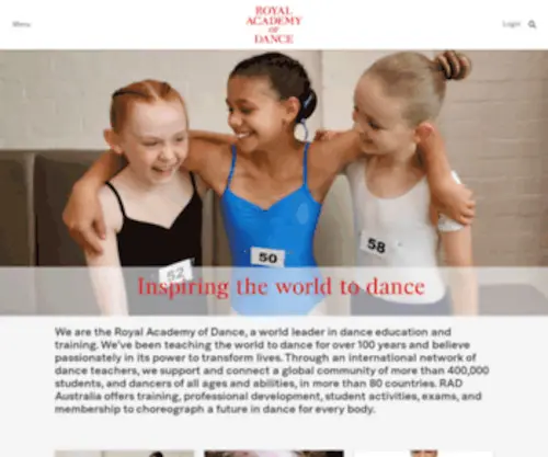 Rad.org.au(The Royal Academy of Dance (RAD)) Screenshot