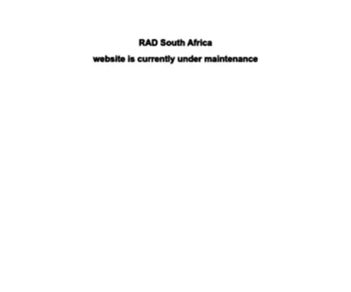 Rad.org.za(Test Page for) Screenshot