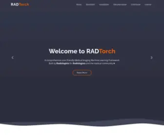 Radtorch.com(The Medical Imaging Machine Learning Framework) Screenshot