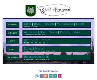 Radulfr.net(The website of Rauli H) Screenshot