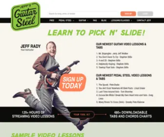 Radyguide.com(Jeff's Guitar & Pedal Steel Video Lessons & Tabs) Screenshot