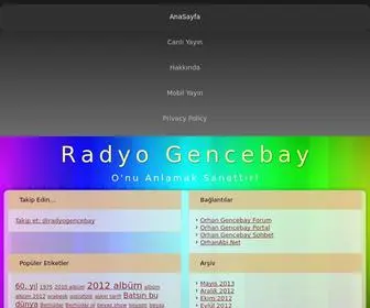 Radyogencebay.com(Radyo Gencebay) Screenshot