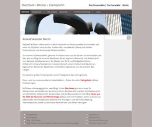 Radziwill.info(Anwaltskanzlei Berlin) Screenshot