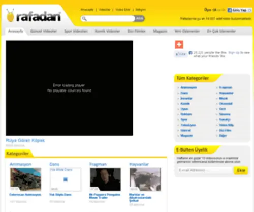 Rafadan.com(Güncel Video Sitesi) Screenshot