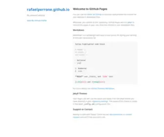 Rafaelperrone.com(GitHub Pages) Screenshot