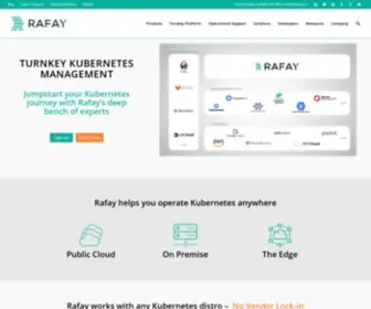 Rafay.co(Enterprise Kubernetes Management Platform) Screenshot