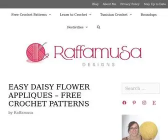 Raffamusadesigns.com(Free Crochet Patterns and Tutorials) Screenshot