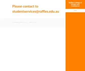 Raffles.edu.au(Raffles College of Design and Commerce) Screenshot