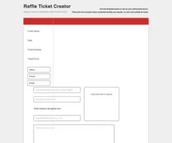 Raffleticketcreator.com(Raffles and Raffle Tickets) Screenshot