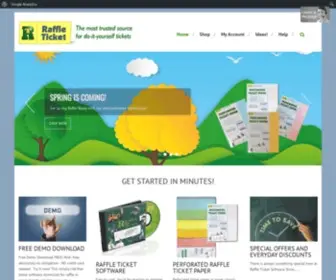 Raffleticketsoftware.com(Raffle Ticket Software and Paper) Screenshot