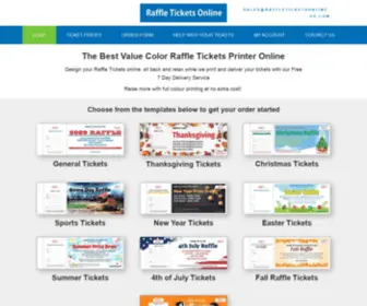 Raffleticketsonline-US.com(The best value raffle ticket printer online with free delivery. Full Colour Raffle Tickets) Screenshot