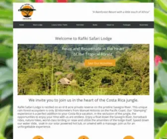 Rafikisafari.com(Rafiki Safari Lodge offers you luxury camping and rain forest adventure) Screenshot