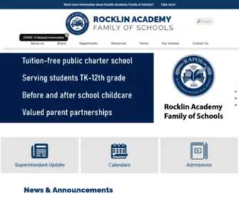 Rafospublicschools.org(Rocklin Academy Family of Schools) Screenshot