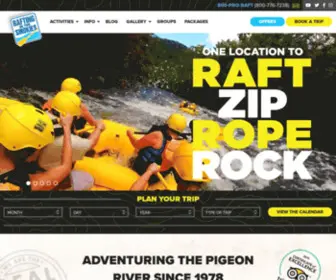 Raftinginthesmokies.com(Rafting in the Smokies) Screenshot