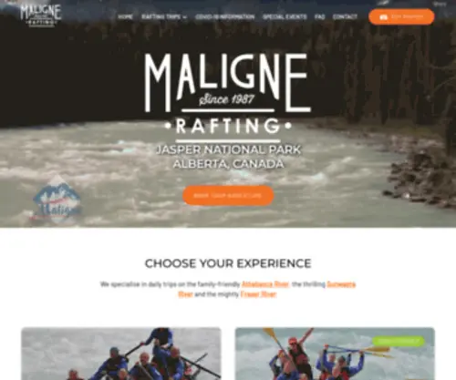 Raftjasper.com(Maligne Rafting Adventures) Screenshot