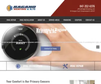 Raganoheating.com(Ragano Heating & Air Conditioning) Screenshot