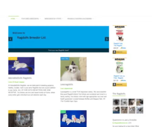 Ragdollsbreederlist.com(Ragdoll Cats & Kittens) Screenshot