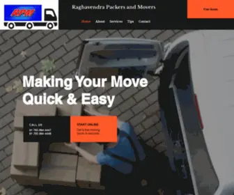 Raghavendrapackersandmovers.co.in(Raghavendra Packers and Movers) Screenshot