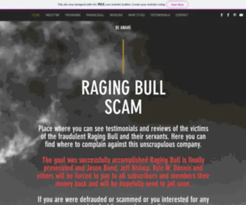 Ragingbullscam.com(Jason Bond) Screenshot