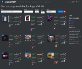 Ragnacustoms.com(Your favorites custom songs for Ragnarock VR) Screenshot
