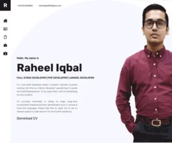 Raheeliqbal.me(Raheel Iqbal) Screenshot