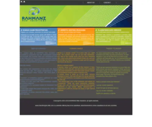 Rahmanz.com(RAHMANZ Web Solutions) Screenshot