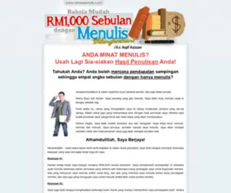 Rahsiapenulis.com(Panduan Menjadi Penulis Bebas) Screenshot