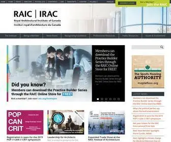 Raic.org(Royal Architectural Institute of Canada) Screenshot