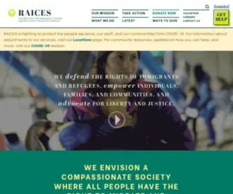Raicestexas.org(RAICES) Screenshot