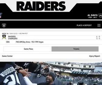 Raiders.com(Las Vegas Raiders Official Team Website) Screenshot