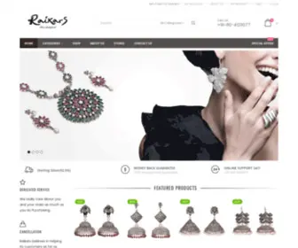 Raikars.com(Silver Jewellery Online in Bangalore) Screenshot