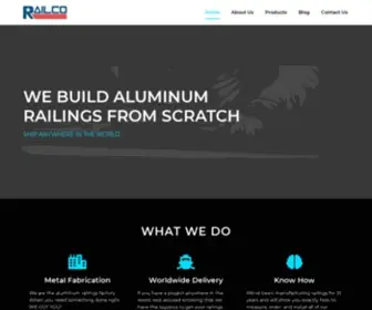 Railcousa.com(We make aluminum railings and architectural metals) Screenshot