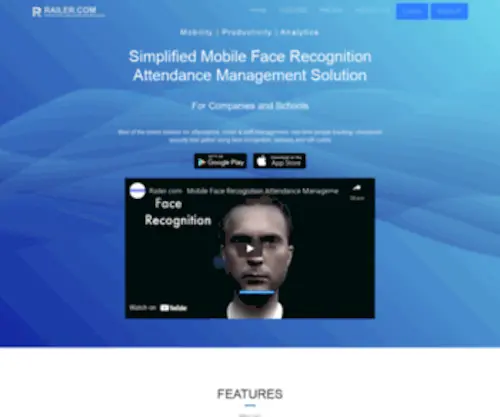 Railer.com(Mobile Face Recognition Attendance Management) Screenshot