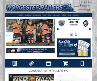 Railershc.com(The Worcester Railers of the ECHL) Screenshot