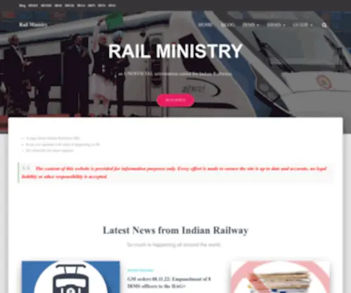 Railministry.com(Rail Ministry) Screenshot