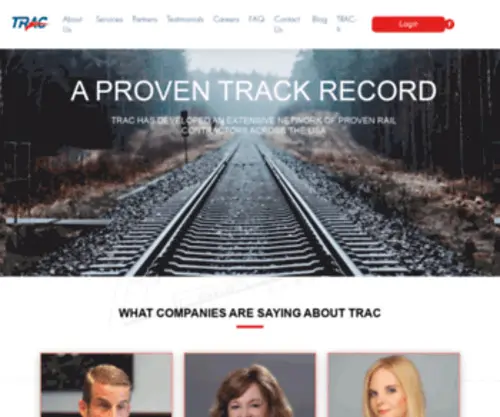 Railroadtrac.com(American track) Screenshot