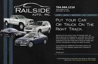 Railsideauto.com(Railside Auto) Screenshot