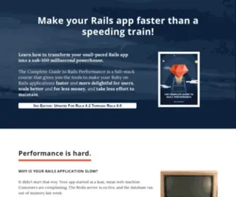 Railsspeed.com(The Complete Guide to Rails Performance) Screenshot