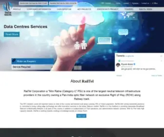 Railtelindia.com(ICT System Integrator & Broadband Internet Connection Services Providers in India) Screenshot