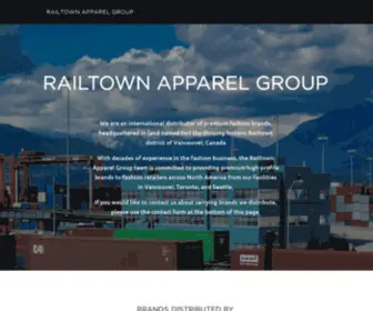 Railtowngroup.com(RAILTOWN APPAREL GROUP) Screenshot