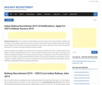 Railwayrecruitment.info(Indian Railway Recruitment 2019) Screenshot