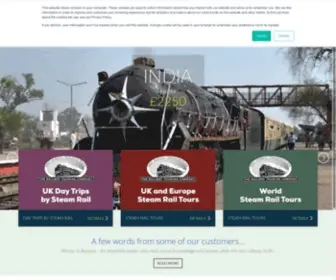 Railwaytouring.net(UK Steam Rail Day Trips and Worldwide Rail Holidays) Screenshot