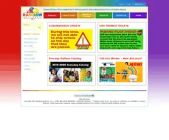 Rainbowballoons.com(Homepage of Rainbow Balloons Corporate Website) Screenshot