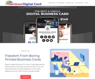 Rainbowdigitalcard.com(Rainbow Digital Visiting Card Online) Screenshot